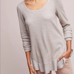 Anthropologie Saturday Sunday Waffle Knit Top